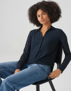 Store Shirtbluse FRERA Regular aus Material Mix Blusen