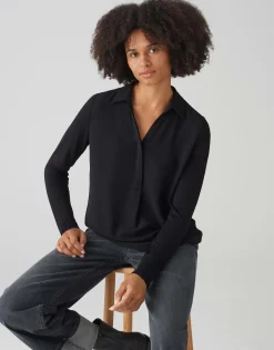 Store Shirtbluse FRERA Regular aus Material Mix Blusen