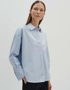 Best Sale Slip-on Bluse ZURIANA Loose aus nachhaltiger Baumwolle Blusen