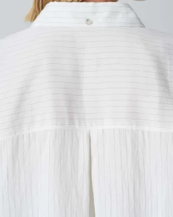 Cheap Streifenbluse FREDI Boxy Fit aus Modal Mix Blusen