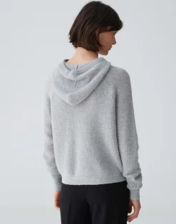 Fashion Strick Hoodie POODY Loose mit Alpaka Strick