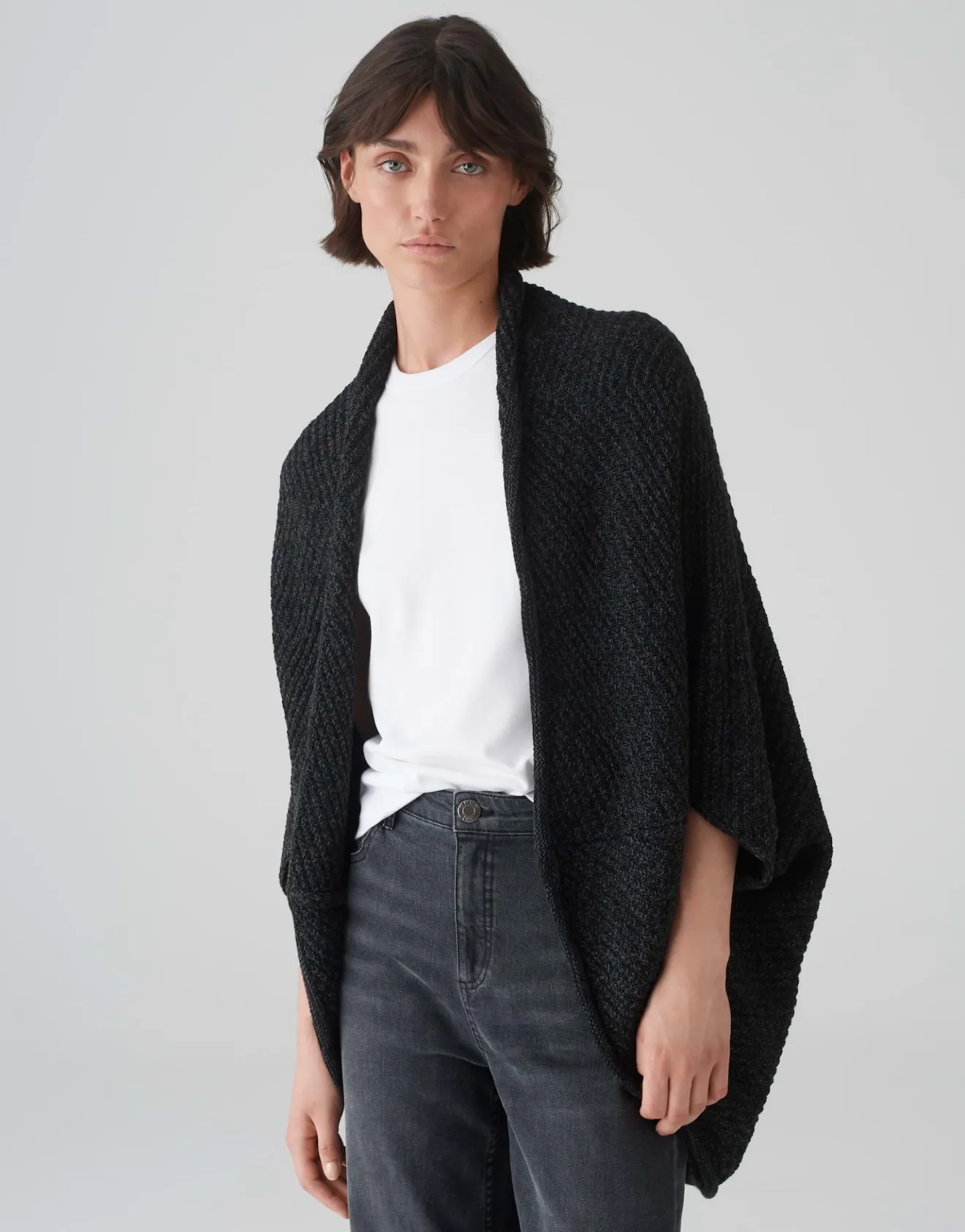 New Strickcape AMARYLLIS Oversize mit Waffelstruktur Strick|Accessoires