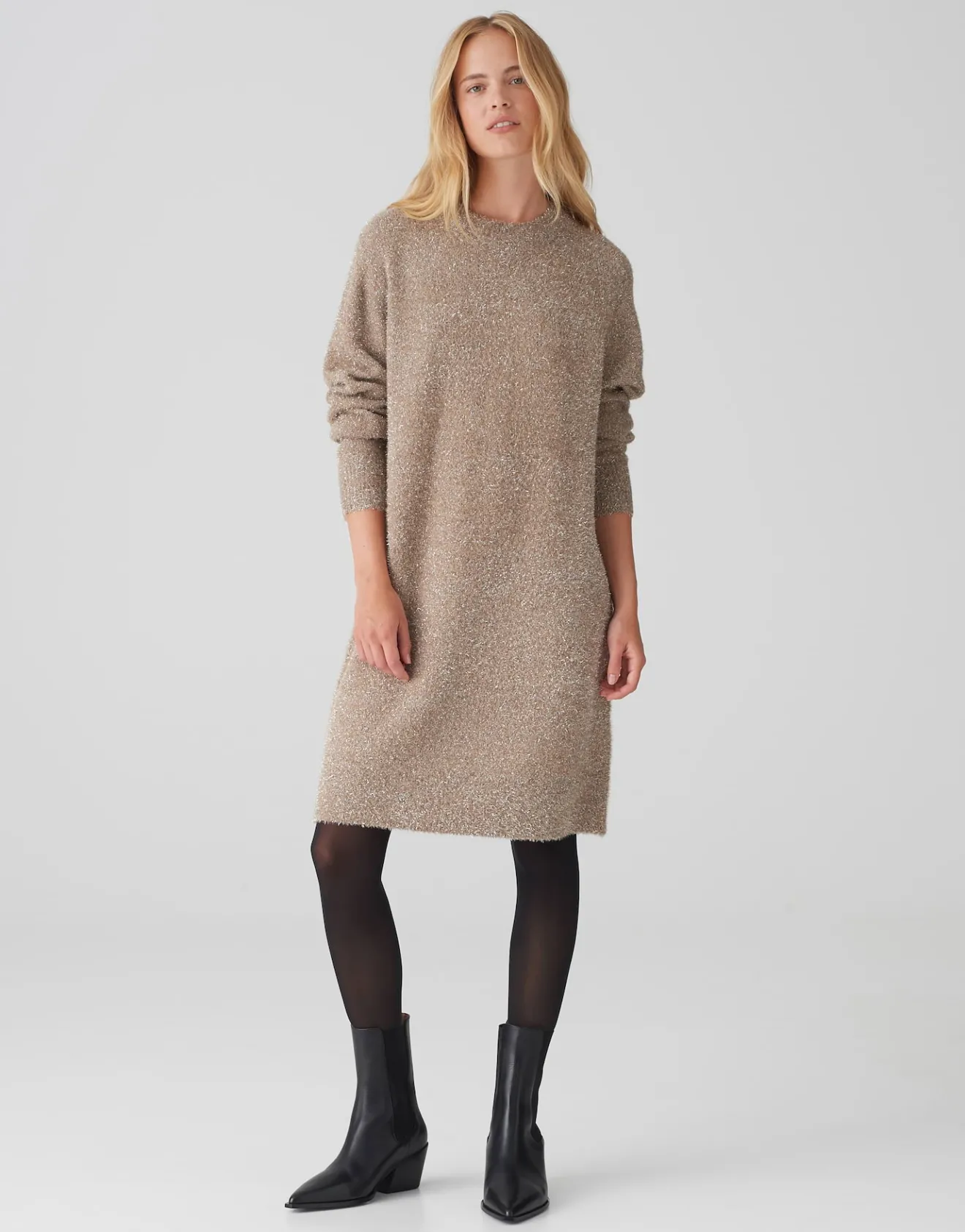 Shop Strickkleid WALETTA Regular mit Glitzer Effekt Strick|Kleider