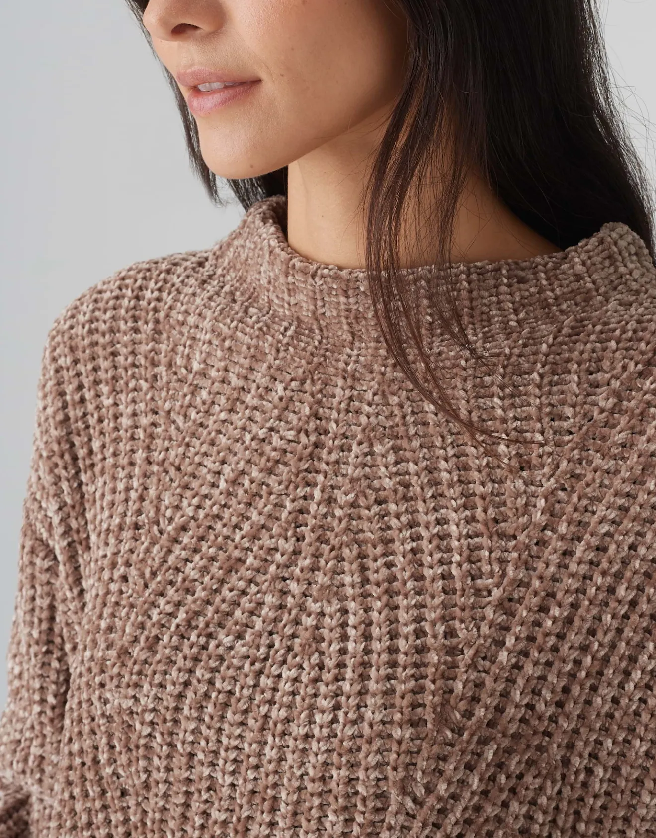 Outlet Strickpullover PANETA Loose aus weichem Chenille Strick