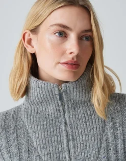 Online Strickpullover POPFY Loose aus Woll Mix Strick