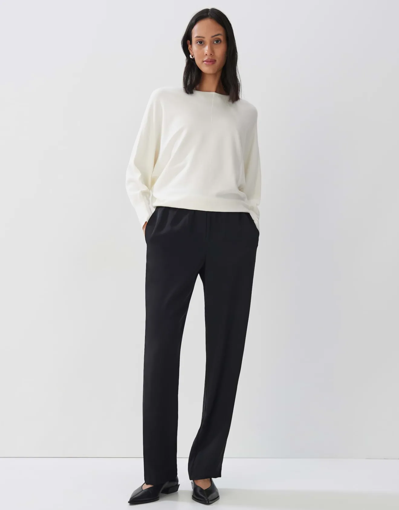 Store Strickpullover TALIYA DETAIL Loose aus weichem Viskose Mix Strick