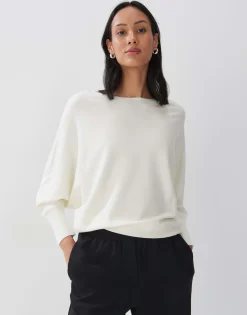 Store Strickpullover TALIYA DETAIL Loose aus weichem Viskose Mix Strick