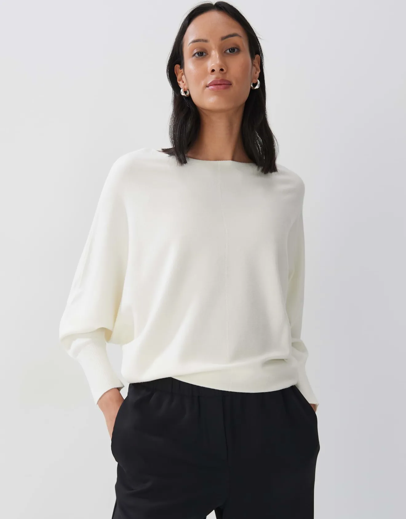 Store Strickpullover TALIYA DETAIL Loose aus weichem Viskose Mix Strick