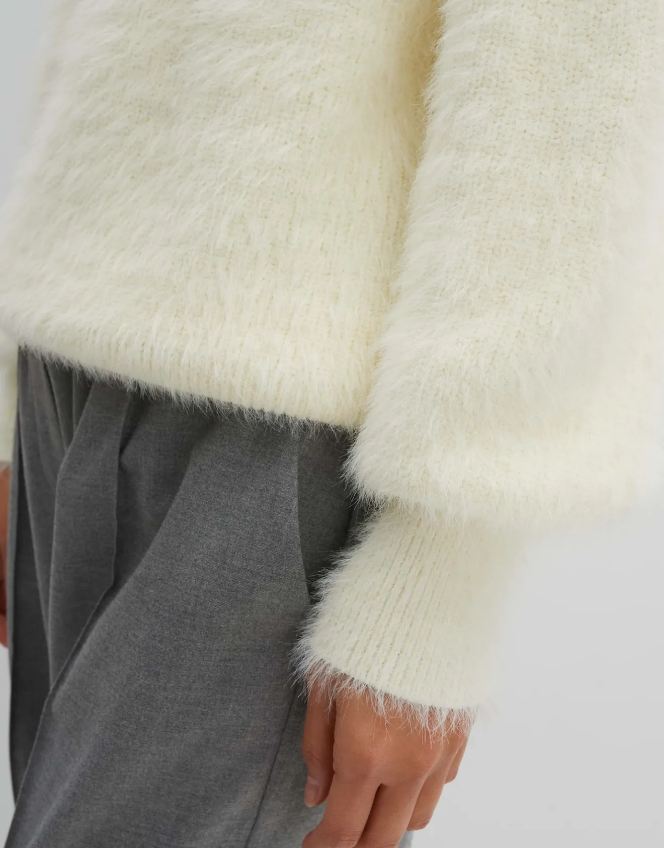Discount Strickpullover TISSIE Loose in Fake Fur Optik Strick
