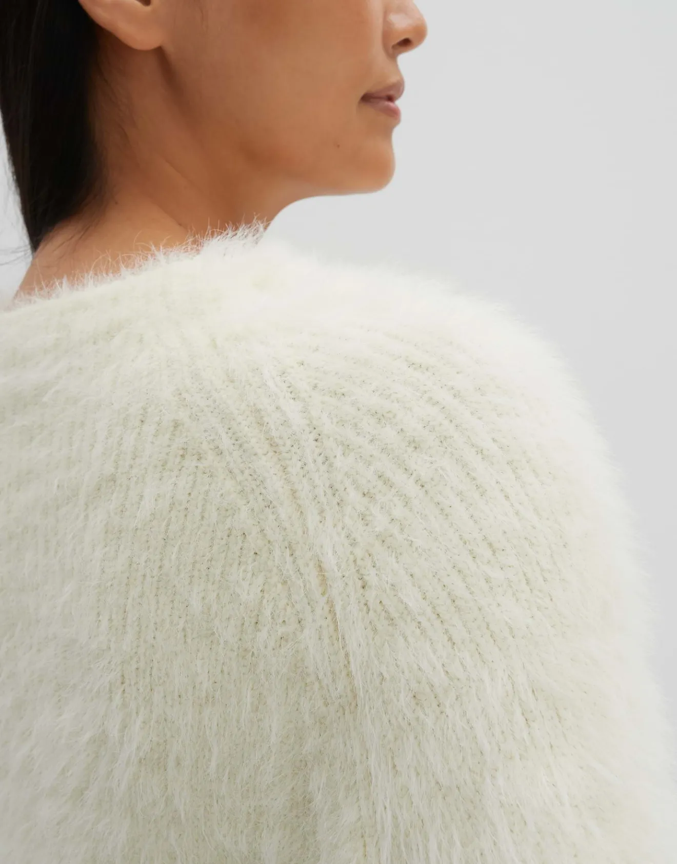 Discount Strickpullover TISSIE Loose in Fake Fur Optik Strick
