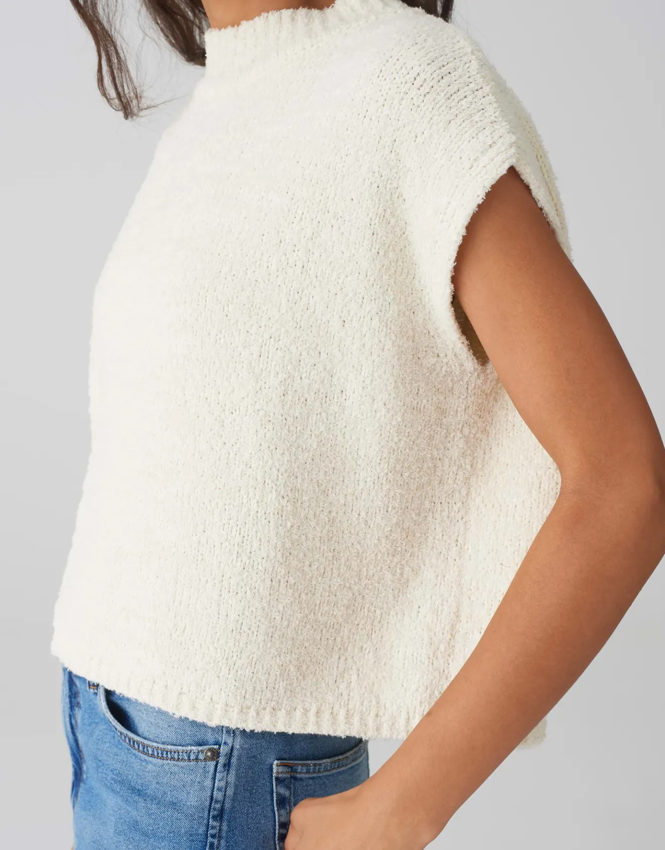 Store Strickpullunder PUMVISI Boxy Fit aus Baumwoll Mix Strick