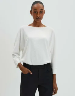 Cheap Strukturiertes Shirt KRISSIE Loose mit Fledermausarm Shirts