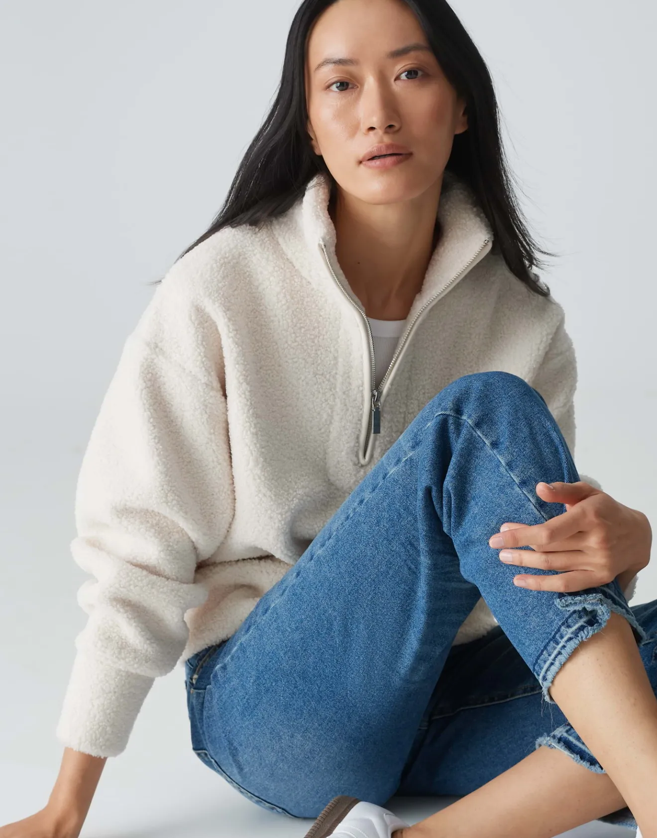 Cheap Sweater GATROI Regular in Teddyfell Optik Sweat