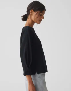 Outlet Sweater GENZI Batwing Fit mit Struktur Sweat