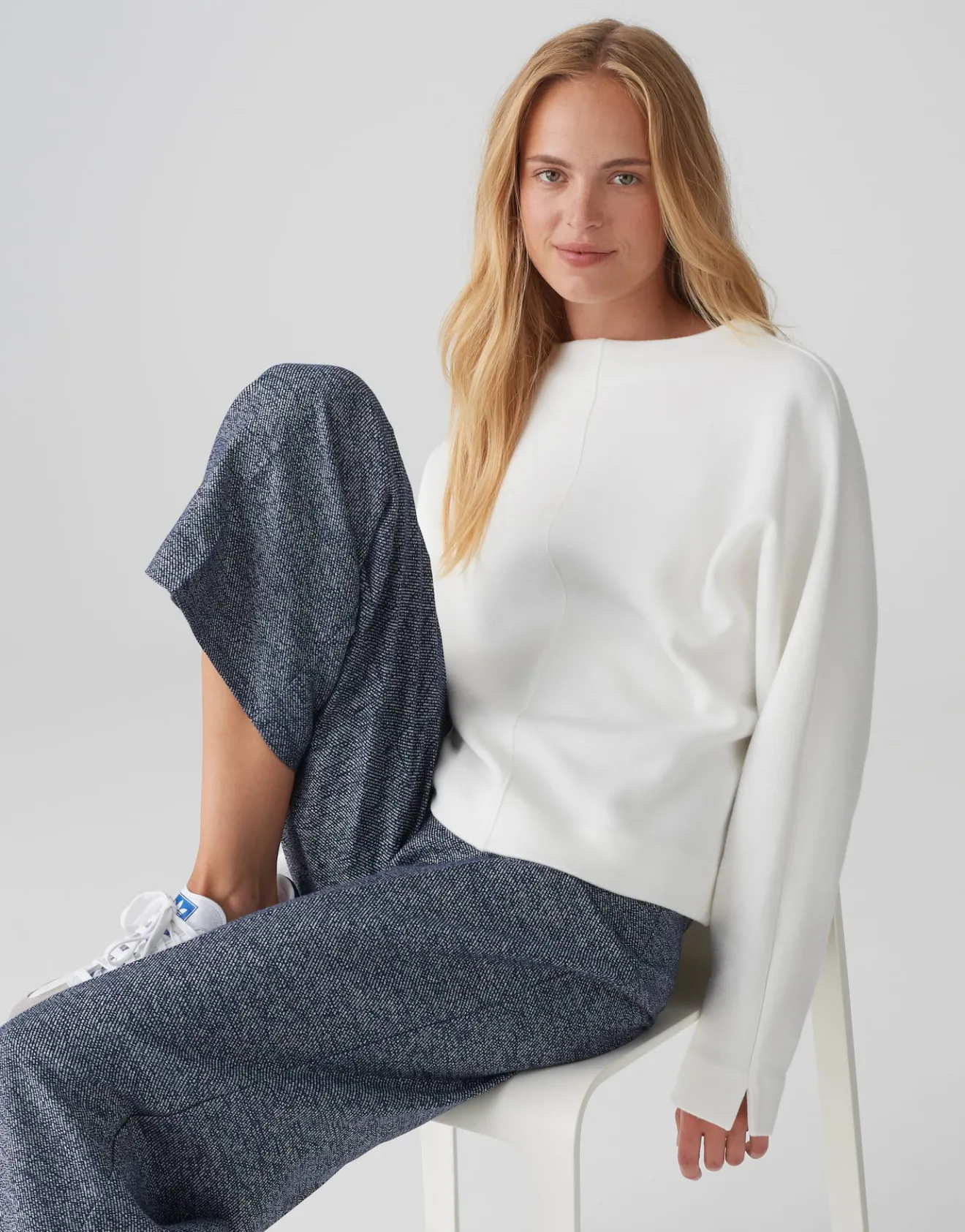 Clearance Sweater GUNNEL Batwing Fit in softer Strickoptik Strick|Sweat