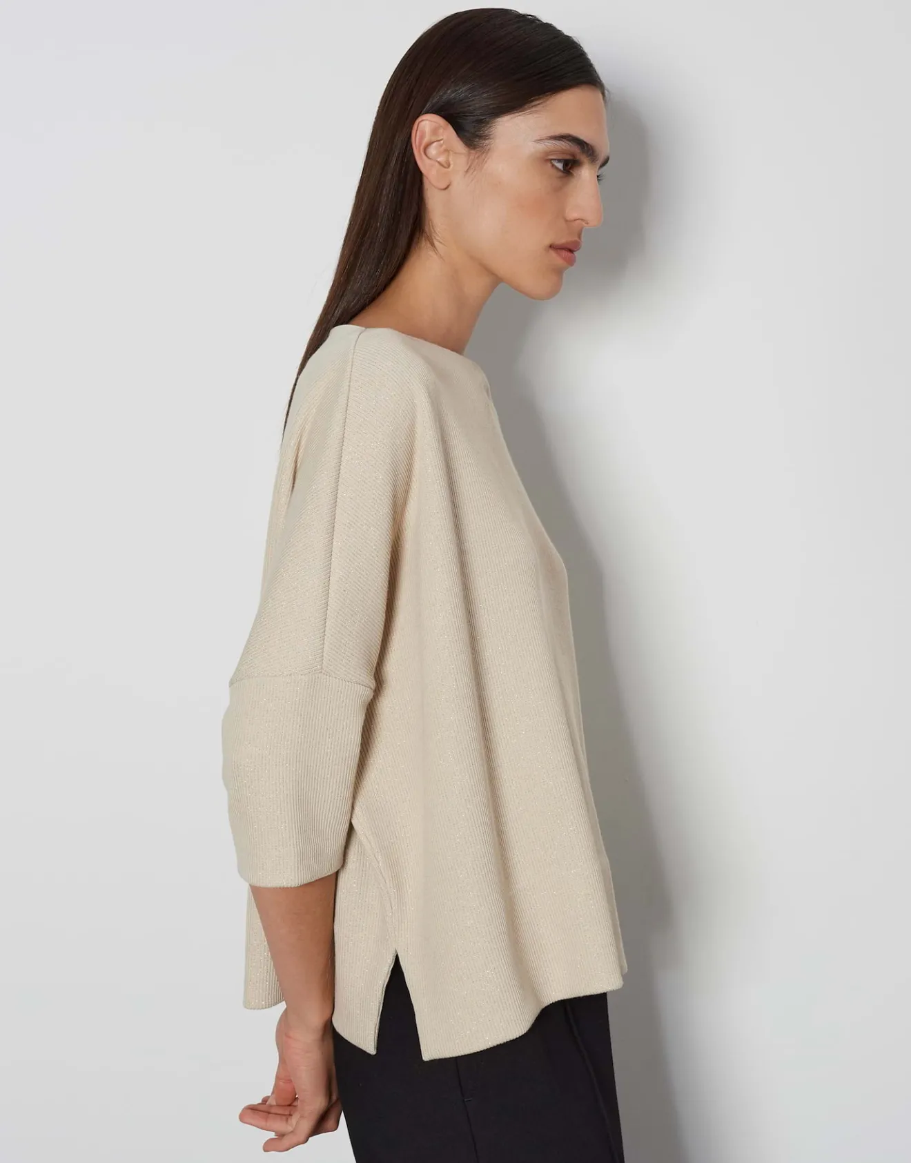 Online Sweater USHINY DETAIL Loose mit Glitzer Effekt Sweat