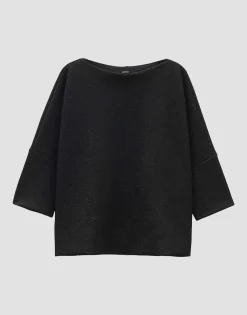 Hot Sweater USHINY DETAIL Loose mit Glitzer Effekt Sweat
