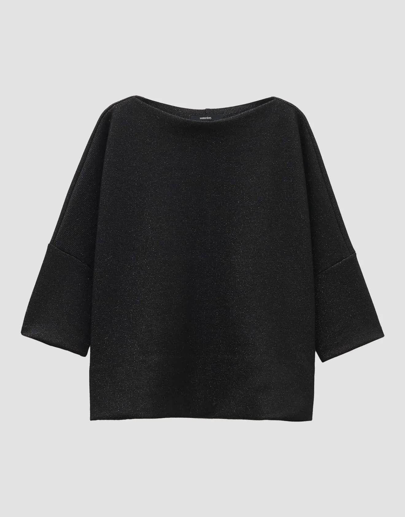 Hot Sweater USHINY DETAIL Loose mit Glitzer Effekt Sweat