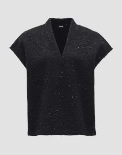Hot Sweatshirt GLAMINA Regular in schimmernder Bouclé Optik Sweat