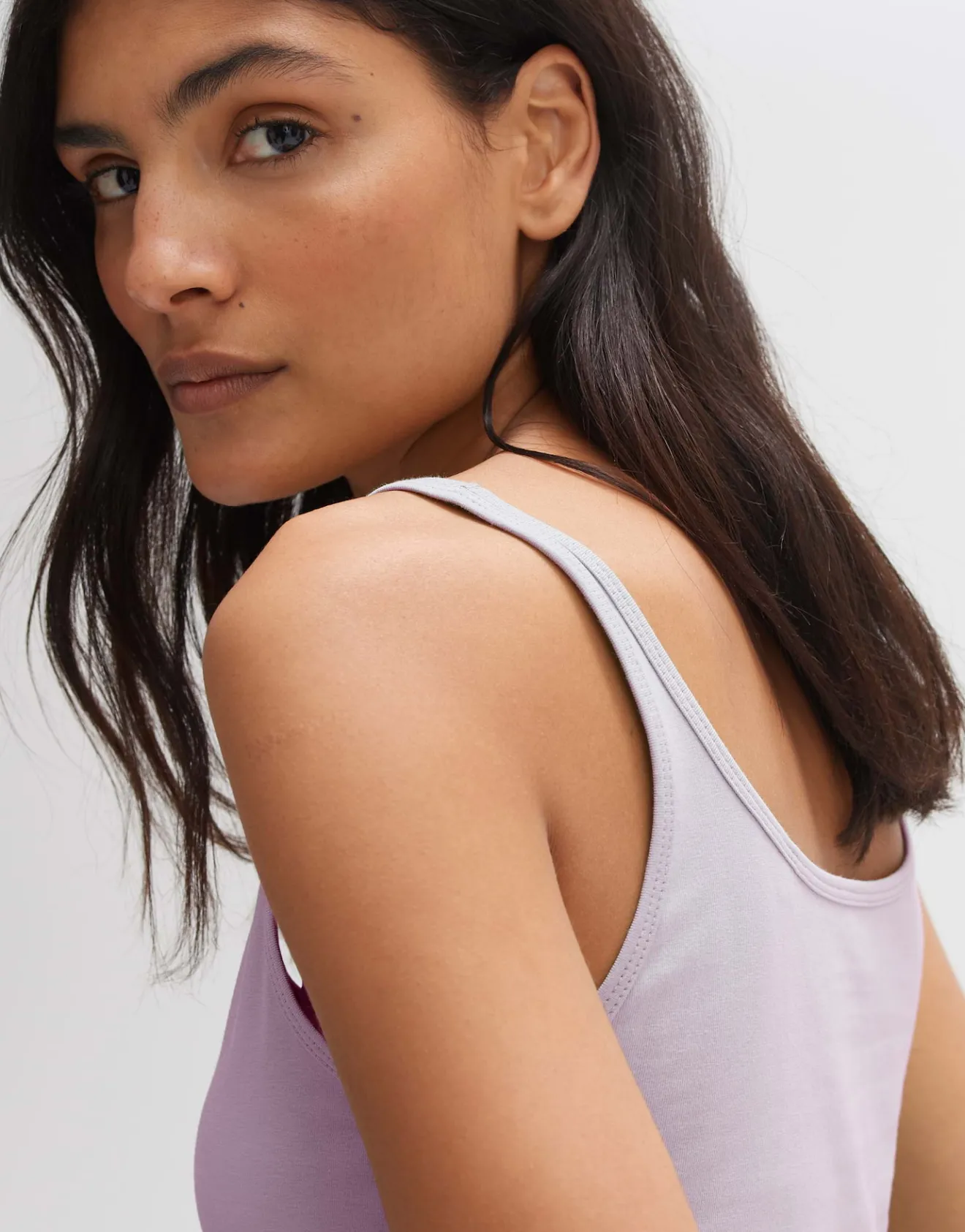 Outlet Trägertop INA Slim aus stretchigem BCI Cotton Mix Basics