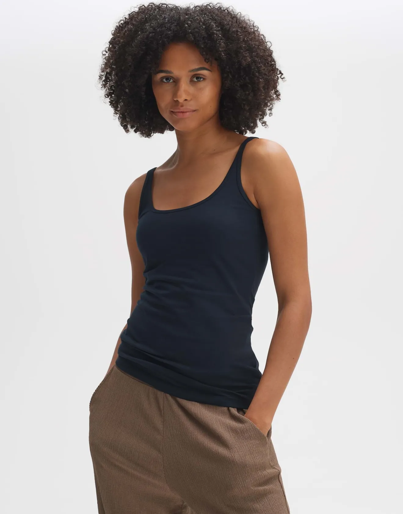 Cheap Trägertop INA Slim aus stretchigem BCI Cotton Mix Basics|Shirts