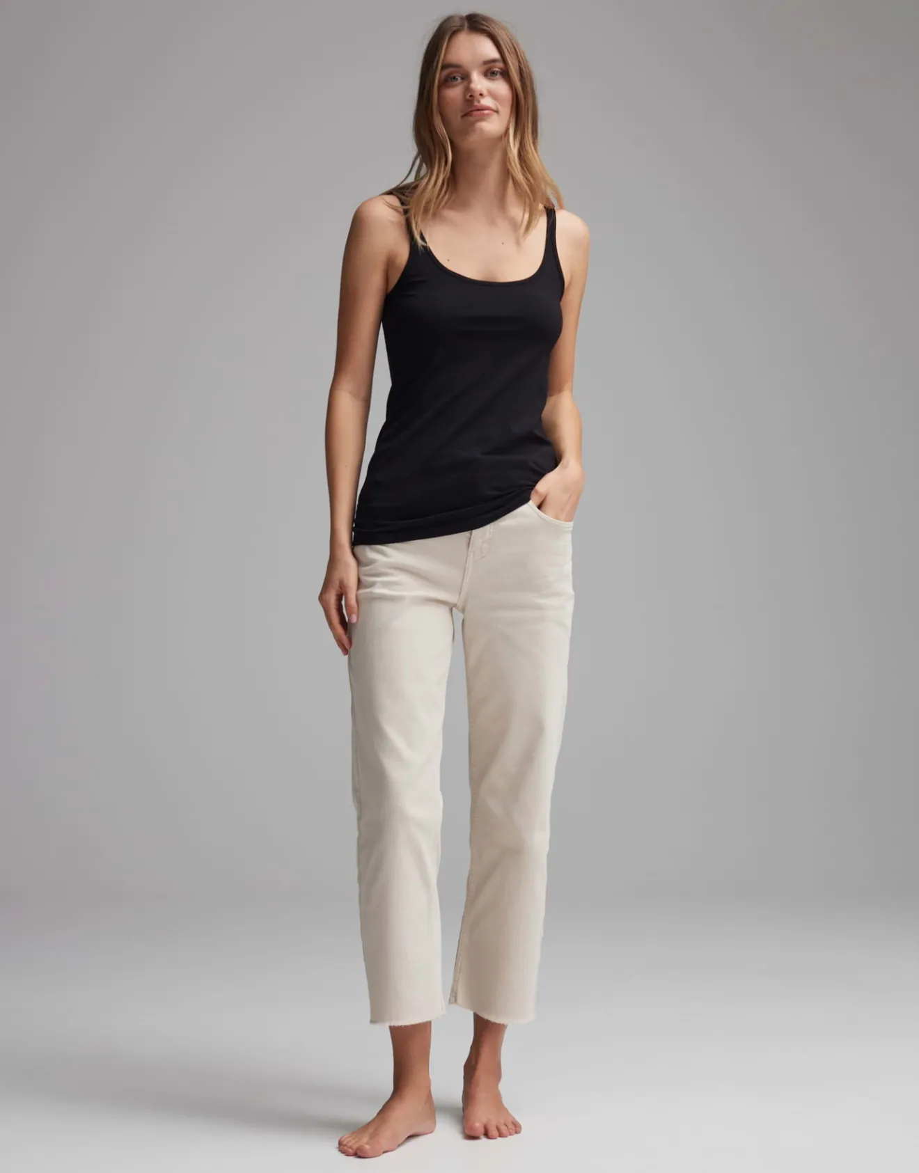 Outlet Trägertop INA Slim aus stretchigem BCI Cotton Mix Basics|Shirts