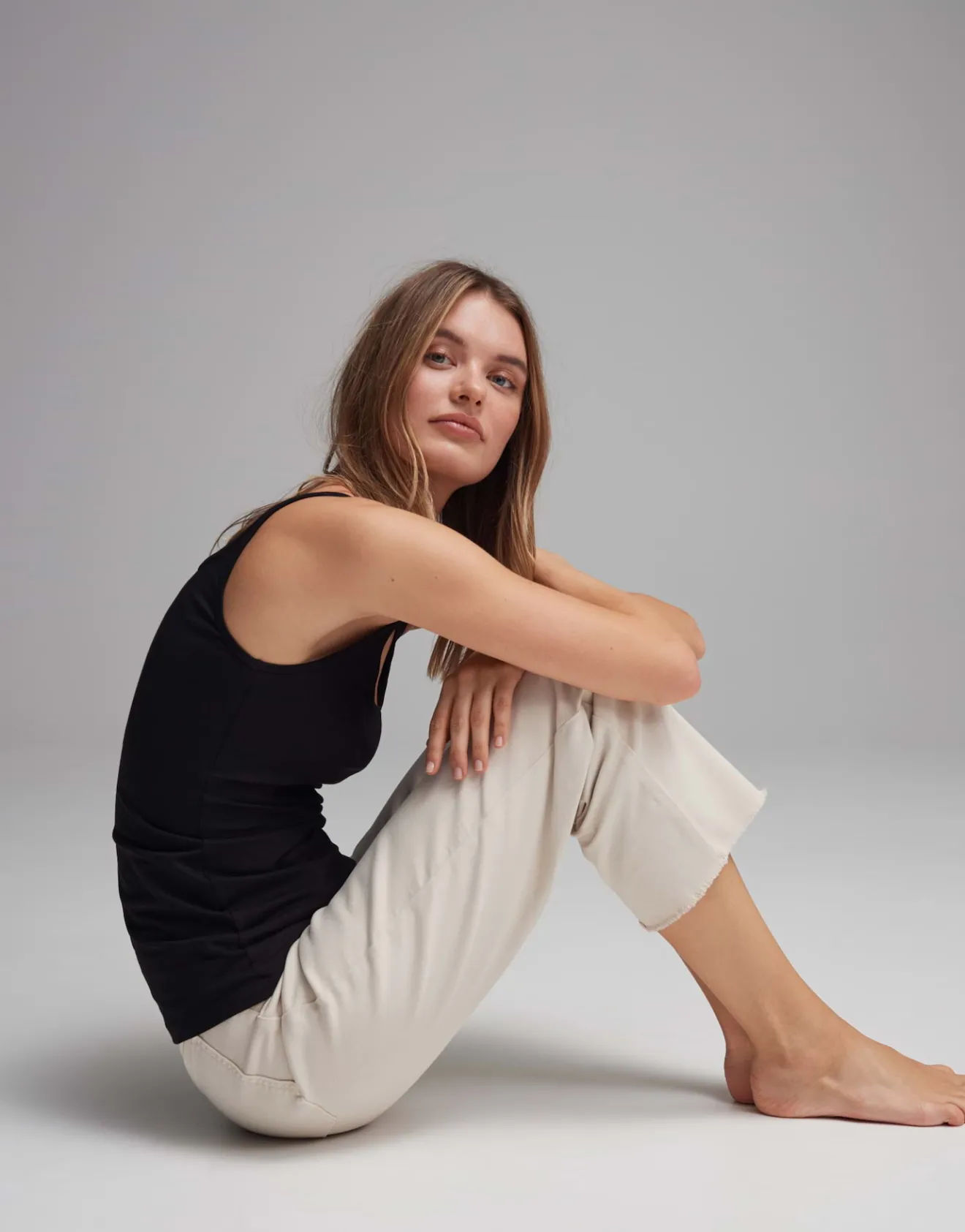 Outlet Trägertop INA Slim aus stretchigem BCI Cotton Mix Basics|Shirts