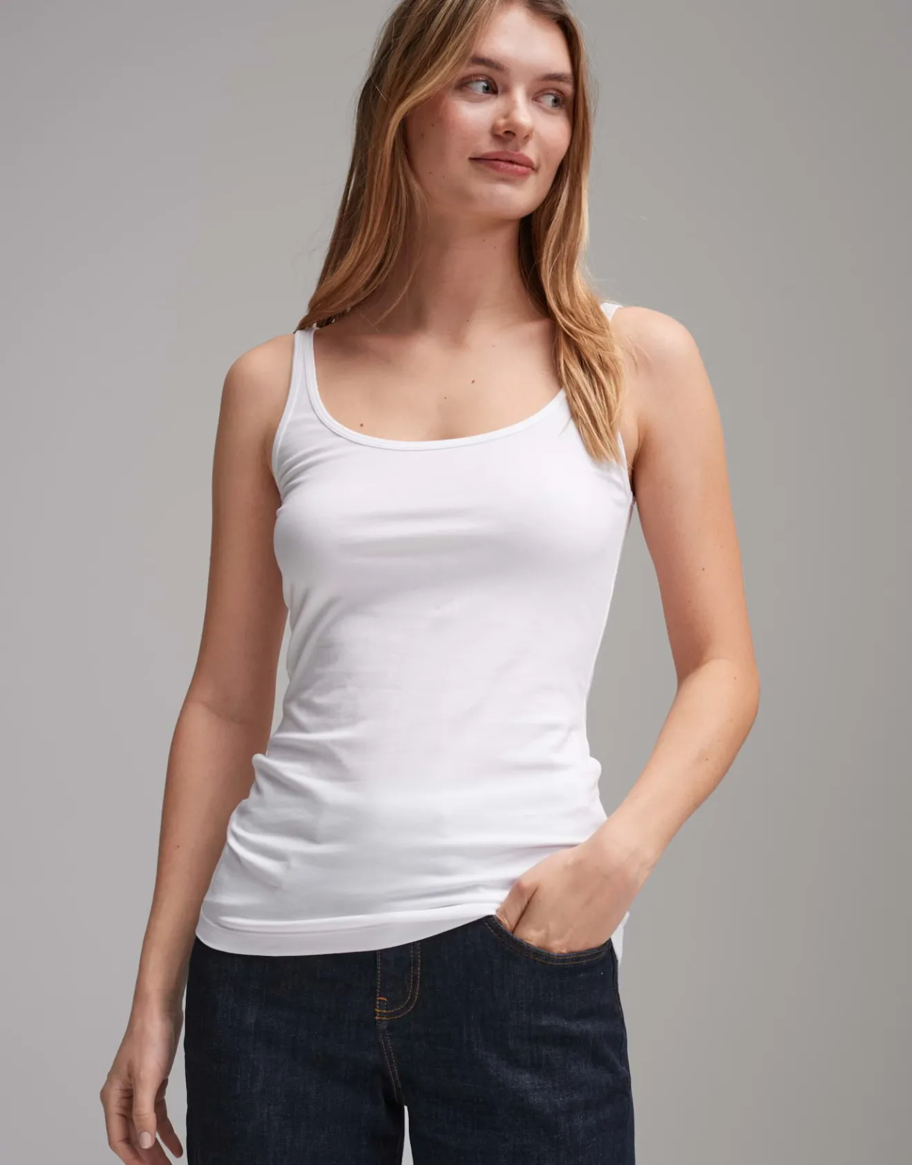 New Trägertop INA Slim aus stretchigem BCI Cotton Mix Basics|Shirts