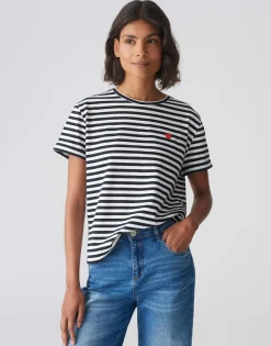 Cheap T-Shirt SERZ STRIPE Regular aus Organic Cotton Basics|Shirts
