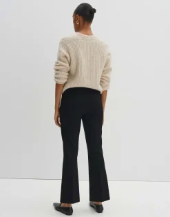 Clearance Verkürzte Flared Pants CURINNA DETAIL aus Sweatware Hosen