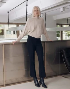 Clearance Verkürzte Flared Pants CURINNA DETAIL aus Sweatware Hosen