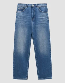 Discount Verkürzte Relaxed Jeans CORAH Mid Rise aus BCI Cotton Mix Jeans