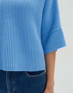 Fashion Verkürzter Strickpullover TALJA Loose aus Woll Mix Strick