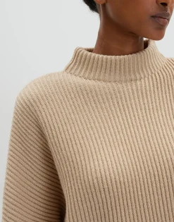 New Verkürzter Strickpullover TALJA Loose aus Woll Mix Strick