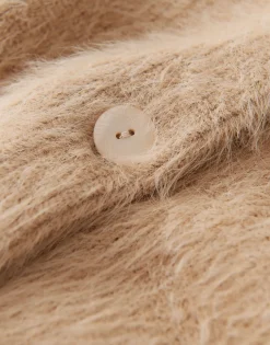 Outlet Weiche Strickjacke TANNAH Loose in Fake Fur Optik Strick