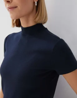 Discount Weiches Rippshirt KARLUSIA Slim aus Modal Mix Shirts
