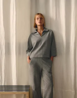 Fashion Weite Jopppants CENYA MINIMAL aus Struktur Sweat Hosen