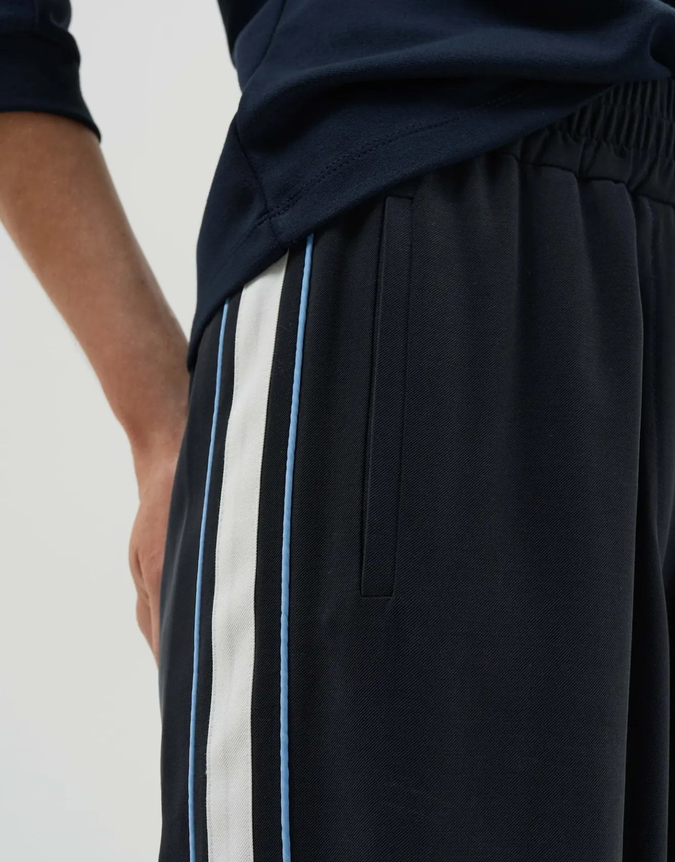 Clearance Weite Stoffhose CEVIL GALON mit elastischem Gummibund Hosen