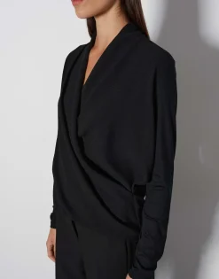 Shop Wickelshirt KYLEEN Regular aus Material Mix Shirts
