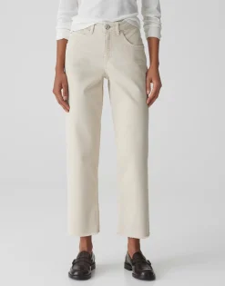 Outlet Wide Cropped Jeans MOMITO COLOR Mid Rise aus stretchigem Baumwoll Mix Jeans