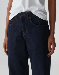 Sale Wide Cropped Jeans MOMITO Mid Rise mit Fransen Jeans