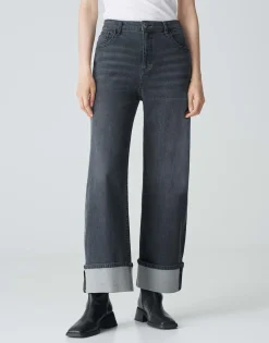 Store Wide Leg Jeans MARLI TURN UP High Rise aus Spanish Cotton Mix Jeans