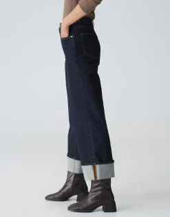 Flash Sale Wide Leg Jeans MIPO Mid Rise aus stretchigem Baumwoll Mix Jeans